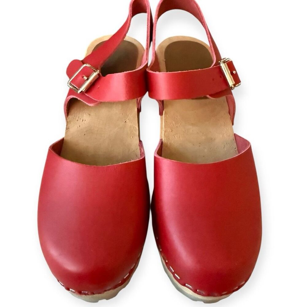 HTF MIA Swedish Abba Platform Clogs Size 6-6.5 - Picture 4 of 8